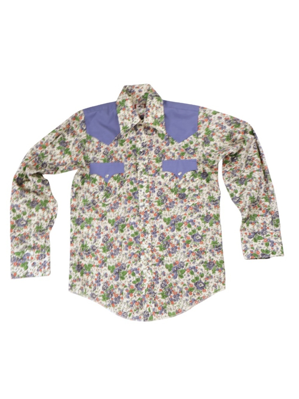 Vintage Chute #1 Floral Western Snap Shirt Cowgirl Rodeo Top Size 14